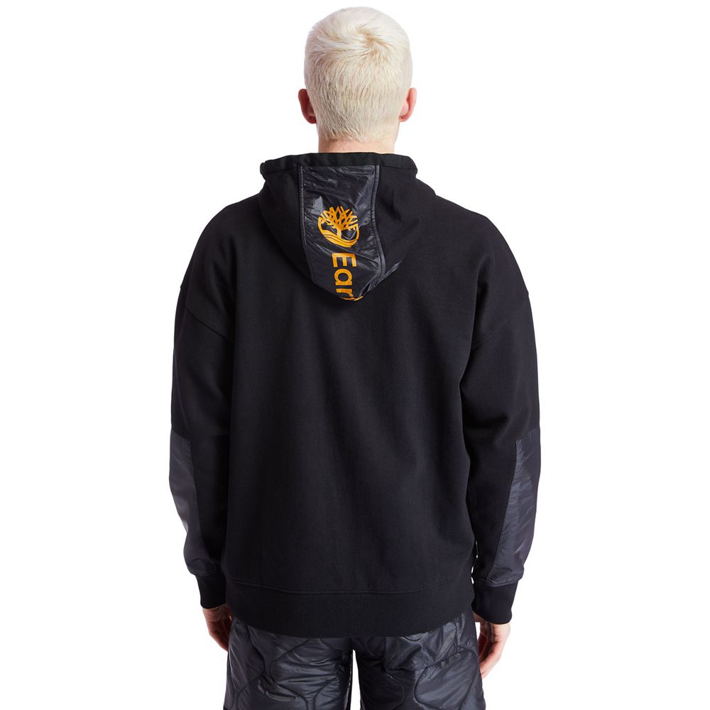 Timberland Φουτερ Ανδρικα Μαυρα - Ecoriginal Ek+ Hoodie - Greece 3610924-OL